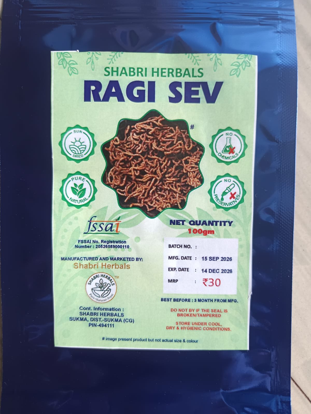 Shabri Herbals Ragi Sev